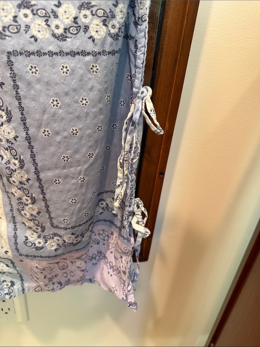 aerie Bandana Print Wide-Leg Pants with Side Ties - Picture 4 of 8